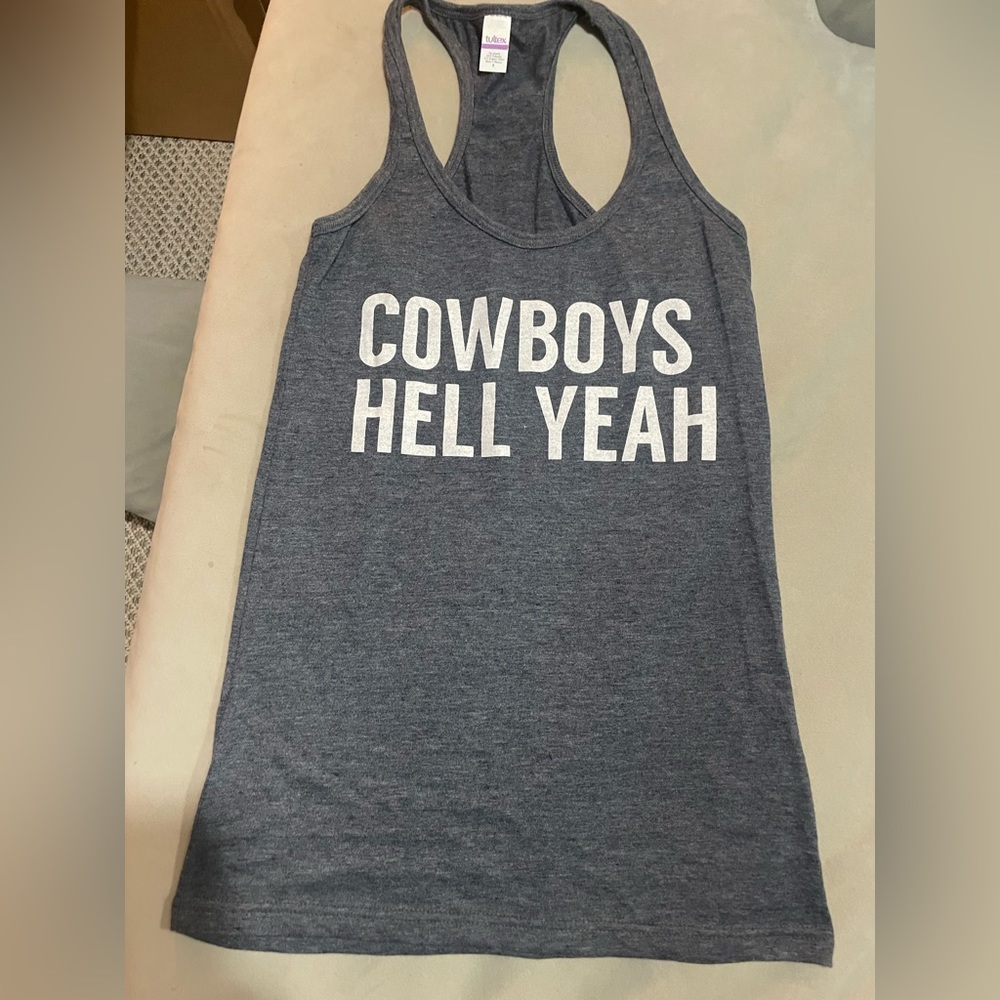 Dallas Cowboys Razorback Navy Tank Bullzerk